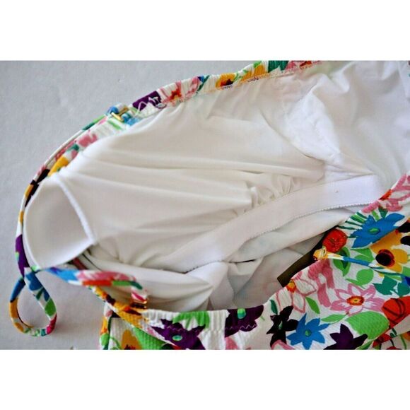 J. Crew WY5238 Women's Sz 6 Vibrant Garden Bandeau One-Piece Swimsuit - Picture 8 of 12